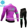 Tenue Maillot M/L + Collant 2017 Astana Pro Team Enfant Hiver Thermal Fleece N003